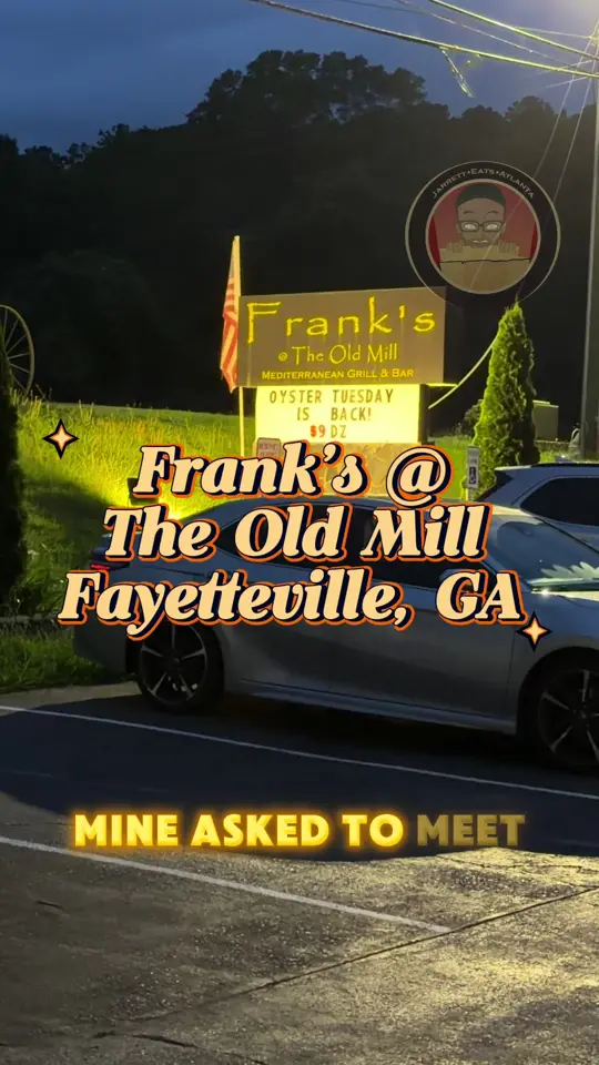Franks @ the Old Mill Mediterranean Grill & Bar in Fayetteville showing visit, ambiance, video by jarrettisnotimpressed on TikTok