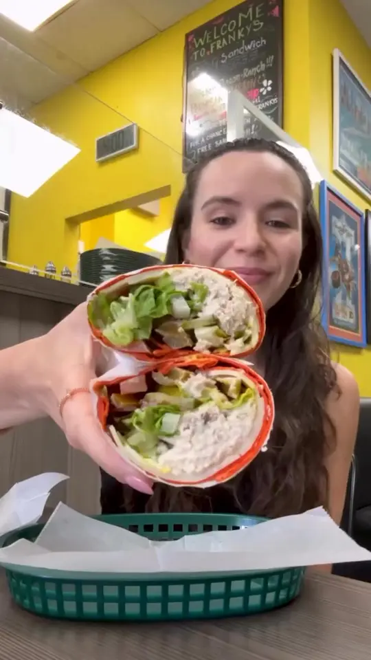 Franky's Deli Warehouse in Hialeah showing review, italian sandwich, video by Alexandra Martin on Facebook