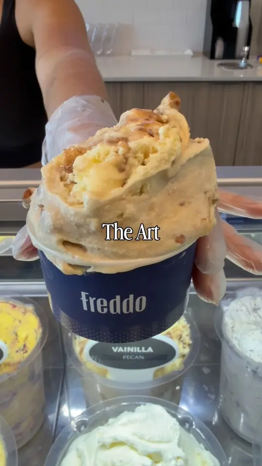 Freddo in Miami showing gelato, ice cream, video by Freddopembroke on Facebook