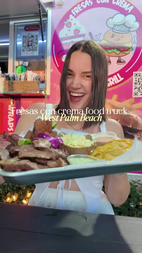 Fresas Con Crema in Lake Worth showing food, fresas con crema, pepitos, cachapas, arepas, antojitos, video by eli_foodie_adventures on TikTok