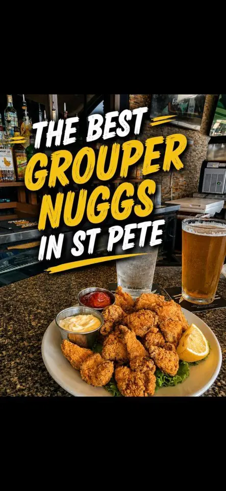 Fresco's Waterfront Bistro in St. Petersburg showing food, grouper nuggs, video by St. Pete Vibes on Facebook
