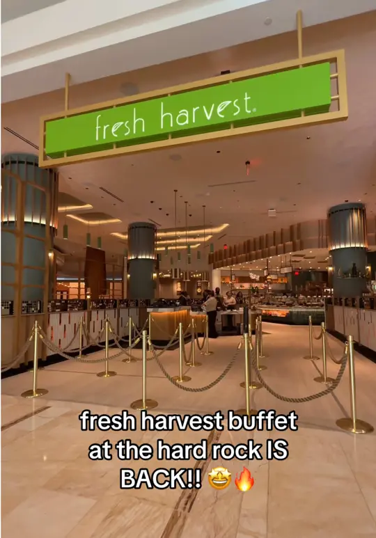 Fresh Harvest Buffet in Tampa showing review, visit, video by thebrowardscene on TikTok