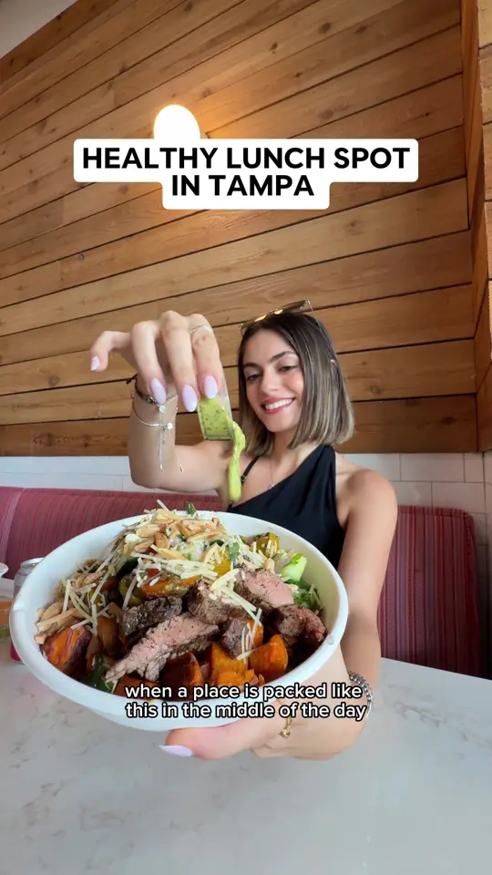 Fresh Kitchen in Tampa showing healthy lunch, olive oil, video by foodbytiana on TikTok
