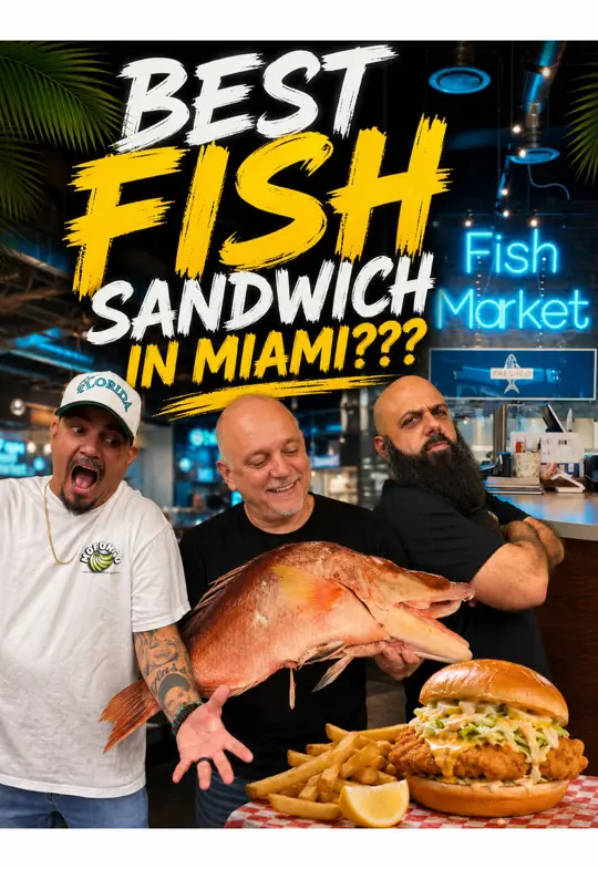 FreshCo Fish - Kendall in Miami showing restaurant visit, hogfish blt, grouper ruben, video by lajamatv305 on TikTok