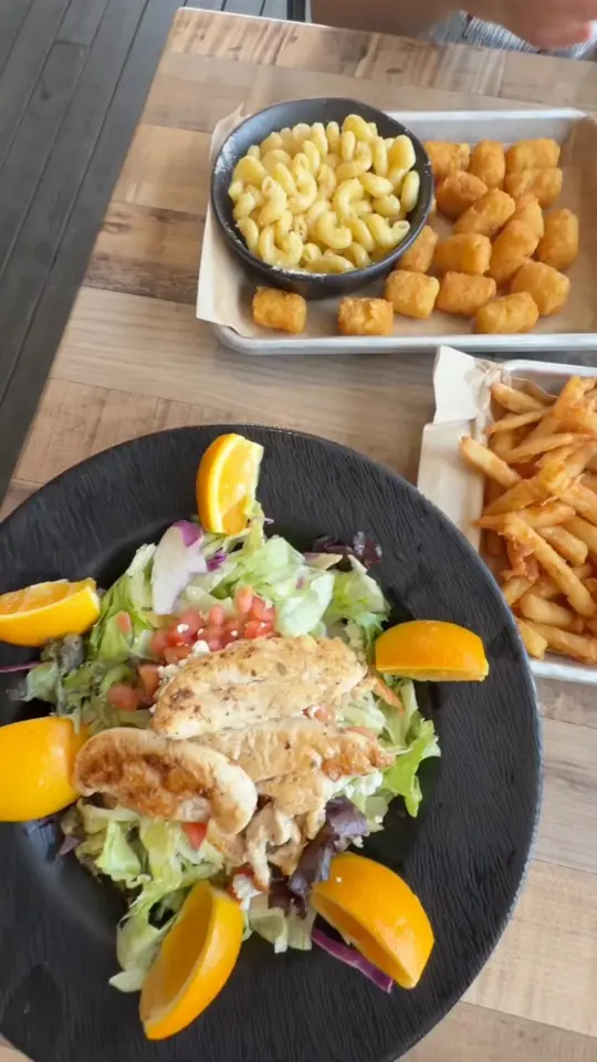 FRIENDS CLAYTON GRILL in Clayton showing food, lunch, atmosphere, rooftop view, mountain scenery, video by Mountains and Main on Facebook