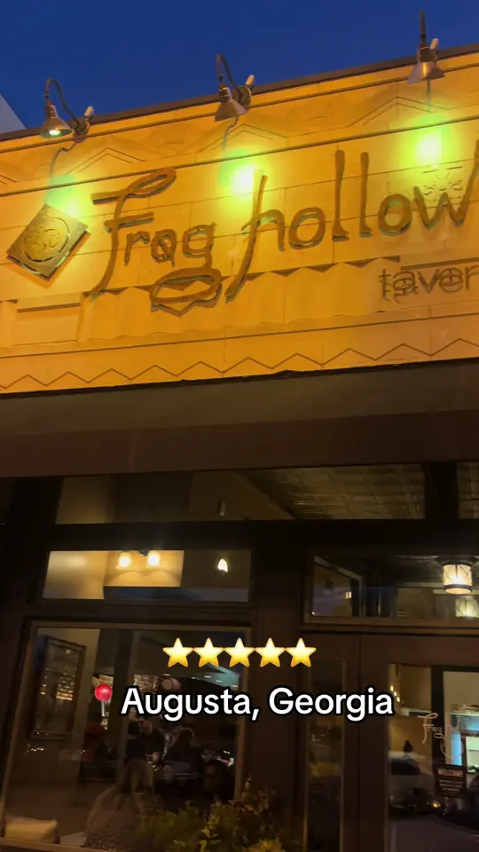 Frog Hollow Tavern in Augusta showing restaurant visit, scallop risotto, friendly staff, review, video by half_indonesian on TikTok