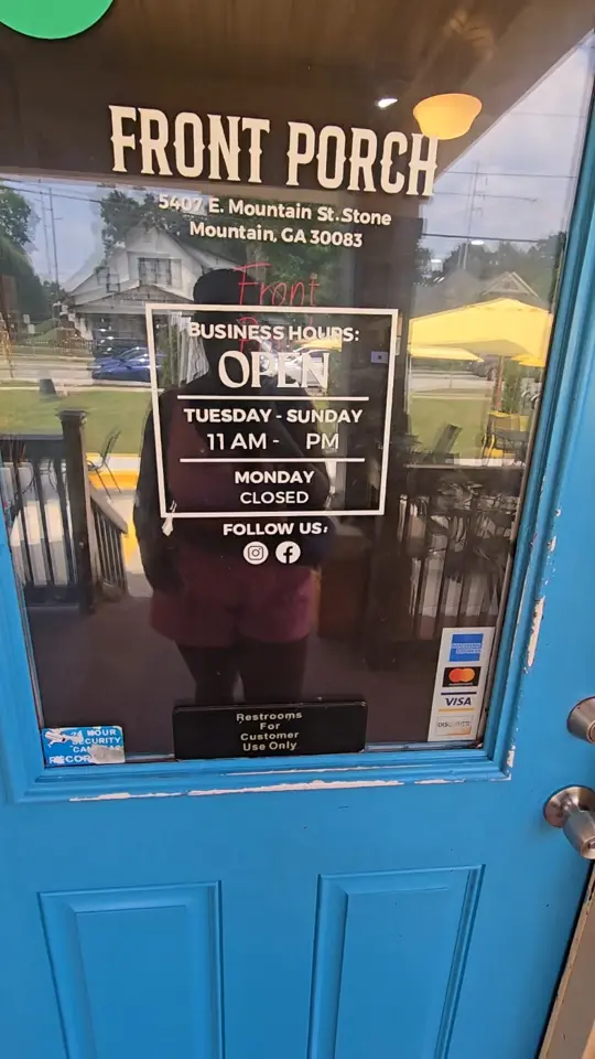 Front Porch Taco Bar in Stone Mountain showing lunch, food, drinks, video by brunoshumom on TikTok