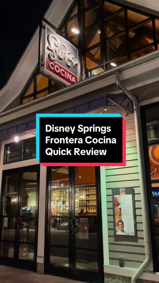Frontera Cocina in Lake Buena Vista showing mexican cuisine, tacos, review, disney springs, video by jeremygalvez on TikTok