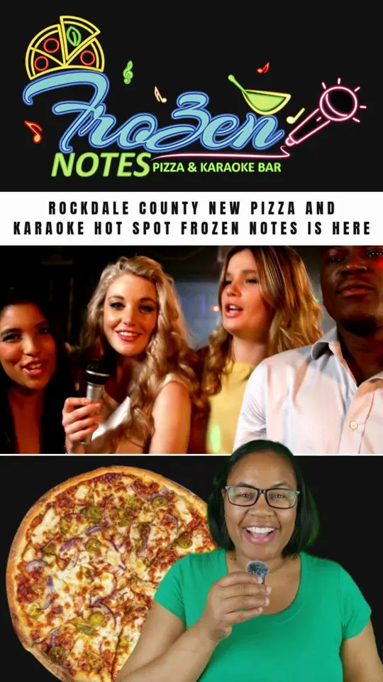 Frozen Notes Pizza & Karaoke Bar in Conyers showing pizza, wings, karaoke, video by homewithholloway on TikTok