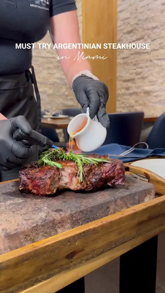 Fuegos Del Sur in Miami showing argentinian steakhouse, visit, video by fashion.eat.travel on TikTok