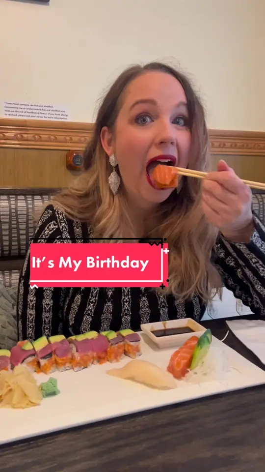 Fuji Sushi Japanese Cuisine in Altamonte Springs showing birthday lunch, sushi, cupcakes, video by nerdwholovesfood on TikTok