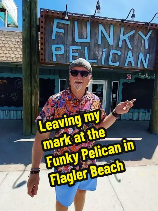 Funky Pelican - Flagler Beach in Flagler Beach showing visit, atmosphere, video by rocknrollrealestate on TikTok