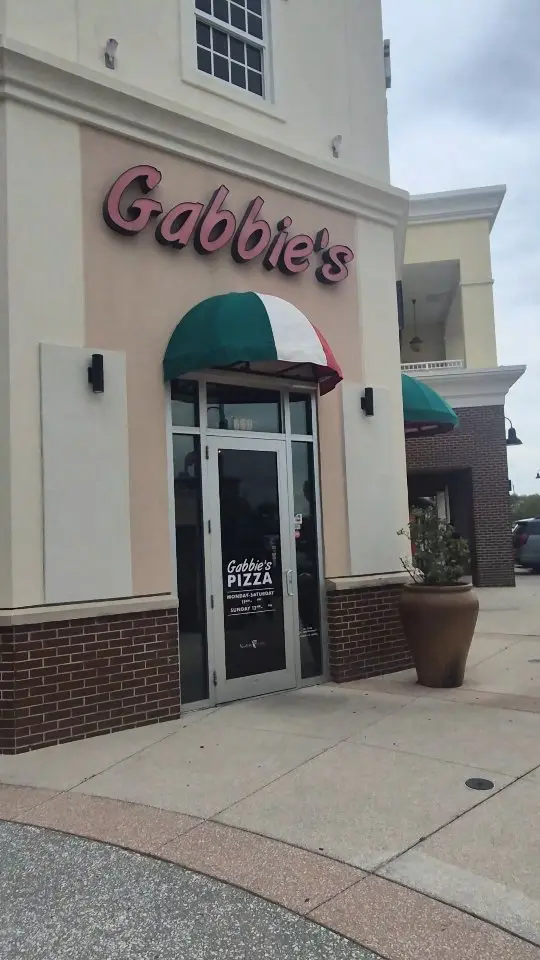 Gabbies Pizza in Port Orange showing visit, pizza, video by Cassidy Sunday on Facebook