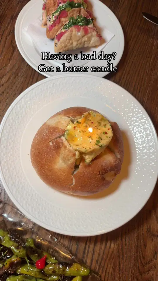 Gallion's in Rosemary Beach showing butter candle, restaurant visit, video by alexx_robinson on TikTok