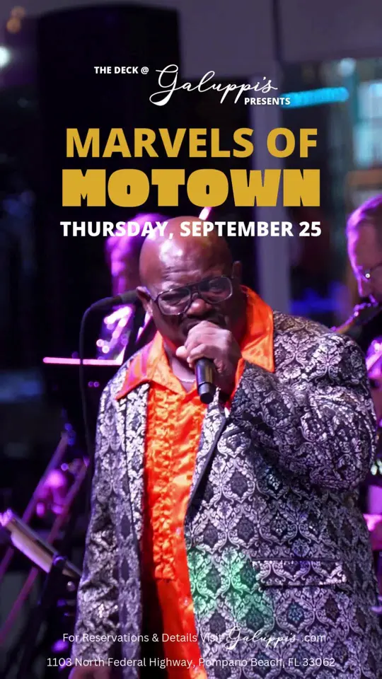 Galuppi's in Pompano Beach showing live music, dinner show, motown hits, horn band experience, video by galuppis_pompano on TikTok