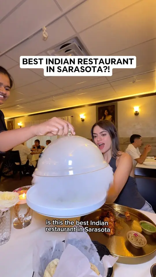Ganges Restaurant & Bar in Sarasota showing indian food, butter chicken, video by Food By Tiana on Facebook
