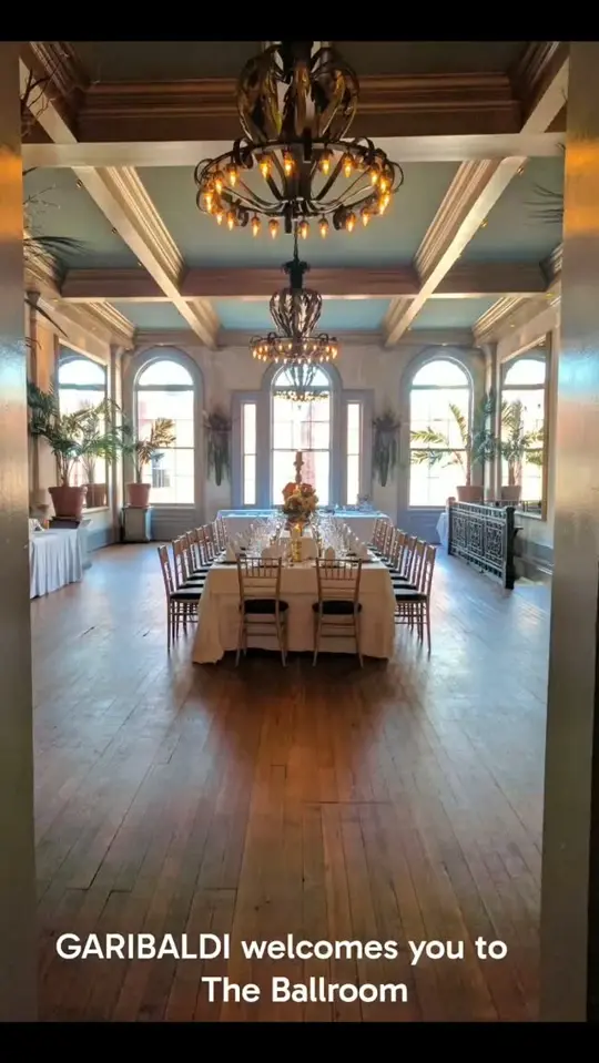 Garibaldi Savannah in Savannah showing venue, historic ballroom, event planning, video by Garibaldi on Facebook