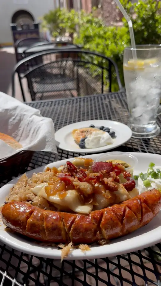 Gaufres And Goods in St. Augustine showing restaurant, greek cuisine, polish cuisine, pierogi, kielbasa, video by Stuff To Do In St. Augustine on Facebook
