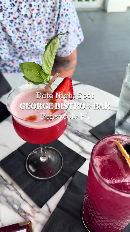 George Bistro + Bar in Pensacola showing review, visit, video by lindsie.carter on TikTok