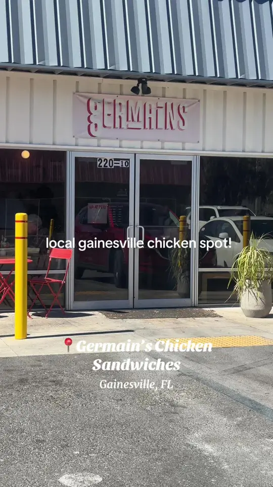 Germain's Chicken Sandwiches in Gainesville showing review, chicken sandwich, video by havydinh on TikTok