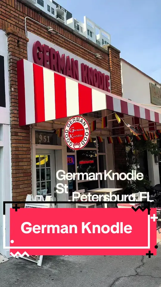 German Knodle in St. Petersburg showing food, sausage, schnitzel, video by ticksax1 on TikTok