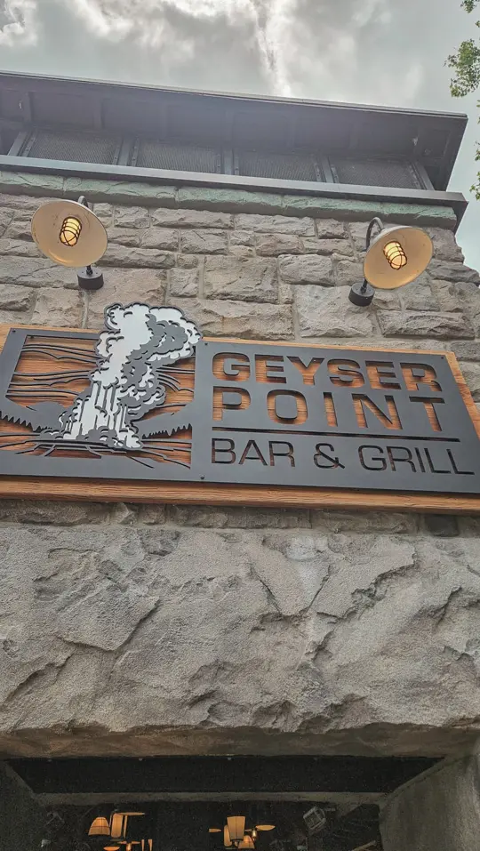Geyser Point Bar & Grill in Lake Buena Vista showing review, visit, waterfront views, bison bacon cheeseburger, charcuterie flatbread, campfire mousse, video by MFM Travel Co., LLC on Facebook