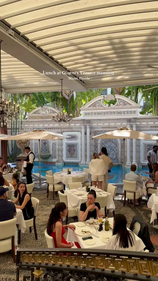 Gianni's At The Former Versace Mansion in Miami Beach showing lunch, pasta, video by thuvaa_s on TikTok