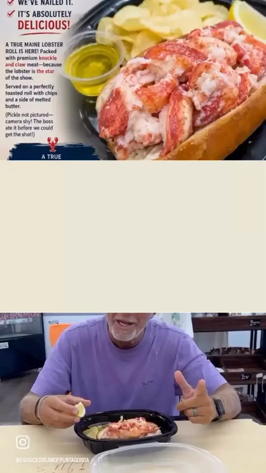 GiGi’s Ice Cream of Punta Gorda in Punta Gorda showing ice cream, açaí bowl, pitaya bowl, mango smoothie, coconut smoothie, lobster roll, video by GiGi’s Ice Cream of Punta Gorda on Facebook