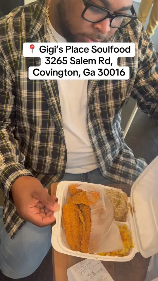 Gigi's place in Covington showing food, turkey wings, catfish, soul food, video by GiGi's Place Inc. on Facebook