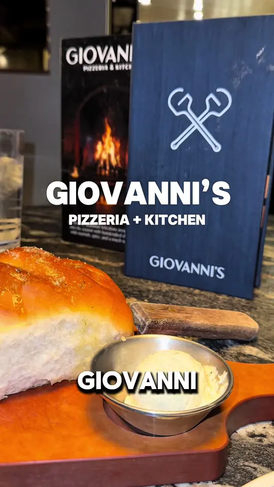 Giovanni's Pizzeria & Kitchen in Davenport showing restaurant visit, pasta, rigatoni, seafood, shrimp scampi, video by thefriendlyhomesgroup on TikTok