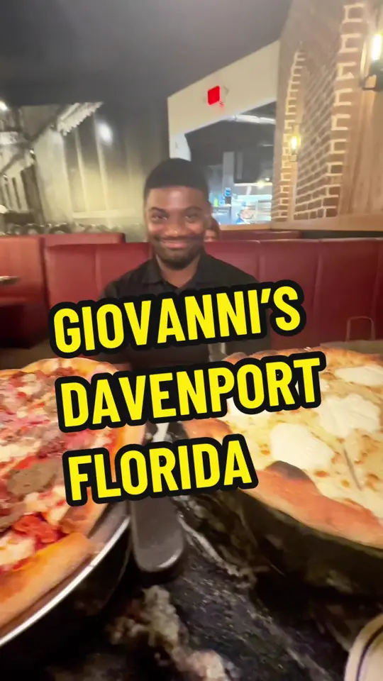 Giovanni's Pizzeria & Kitchen in Oviedo showing review, stuffed italian pizza, video by briantreks on TikTok