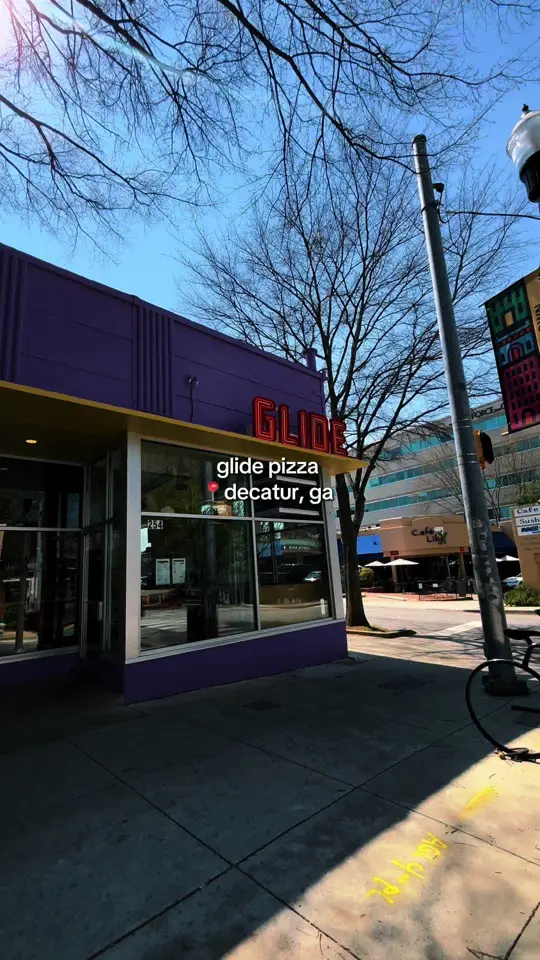 Glide Pizza in Atlanta showing pizza, ny style pizza, video by thaatsmillie on TikTok