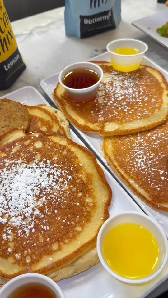 Gocha's Breakfast Bar in Atlanta showing food, pancakes, video by Gocha's Breakfast Bar on Facebook