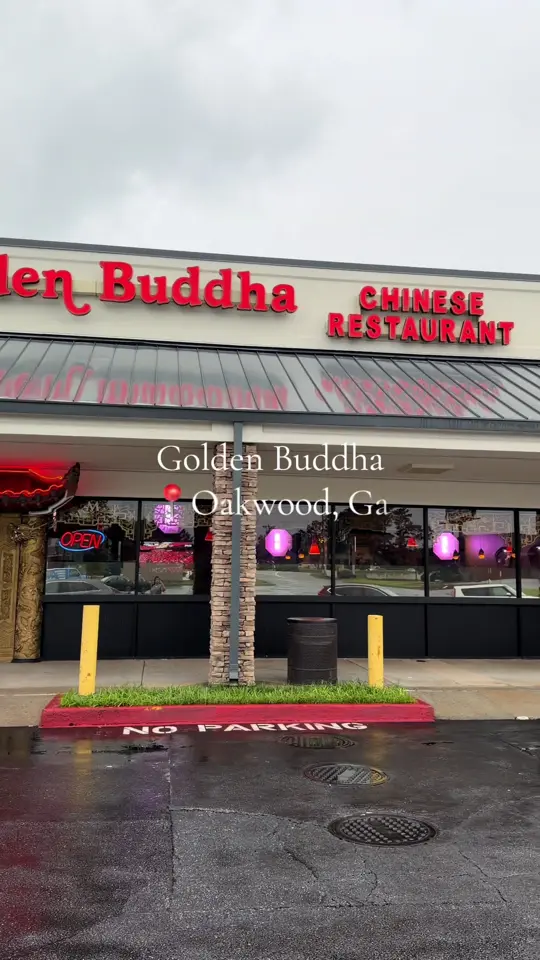 Golden Buddha in Oakwood showing review, food, visit, video by arasanchezxo on TikTok