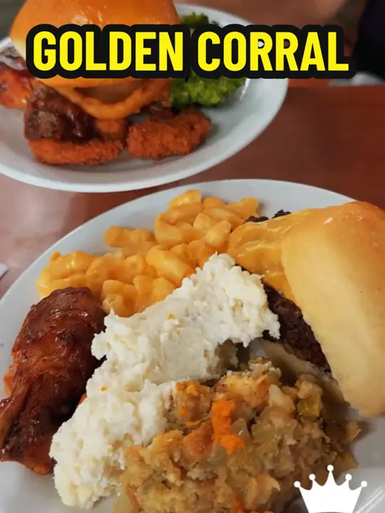 Golden Corral Buffet & Grill in Orange Park showing buffet, food, video by dcthefoodie on TikTok