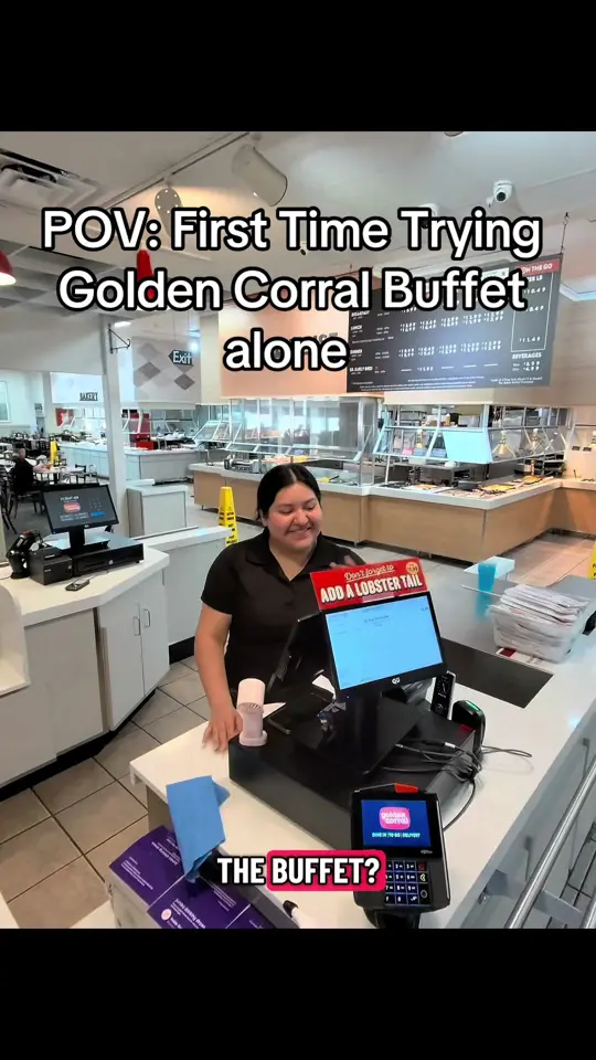 Golden Corral Buffet & Grill in Pensacola showing buffet, solo lunch, video by price.eats on TikTok