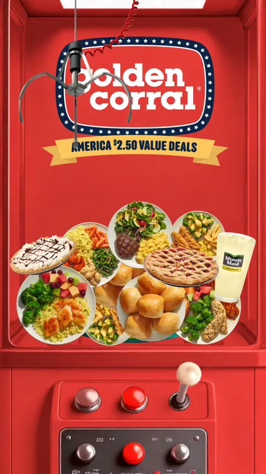Golden Corral Buffet & Grill in Winder showing promotion, kids' buffet, beverage, video by Golden Corral Buffet & Grill on Facebook