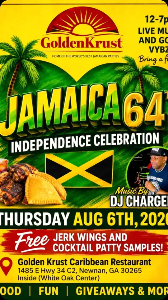 Golden Krust Caribbean Restaurant in Newnan showing restaurant, golden krust newnan, video by Golden Krust Newnan on Facebook