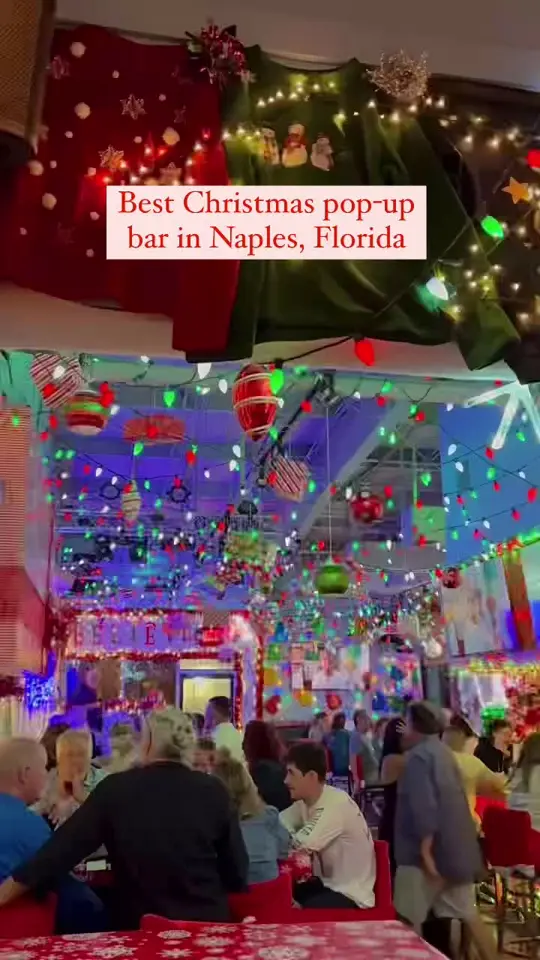  in Florida showing pop up bar, christmas event, video by chelsea.fetter on TikTok