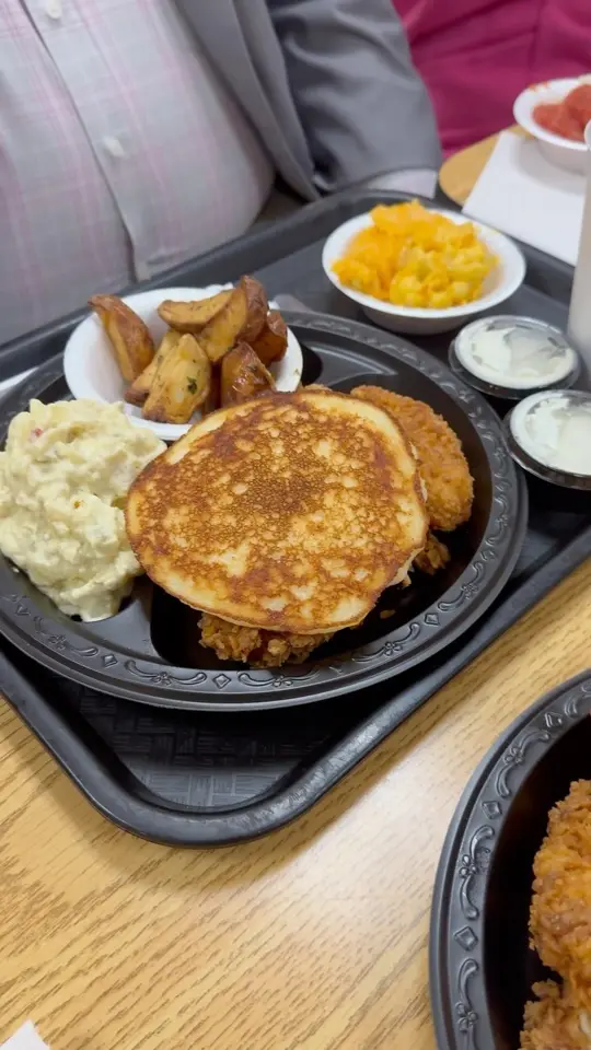 Goolsby's in Evans showing restaurant, southern food, family-owned, peach cobbler, video by Visit Columbia County, GA on Facebook