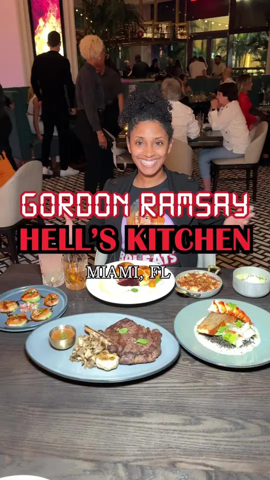 Gordon Ramsay Hell's Kitchen - Miami in Miami showing restaurant, celebrity chef, video by brieatsmiami on TikTok