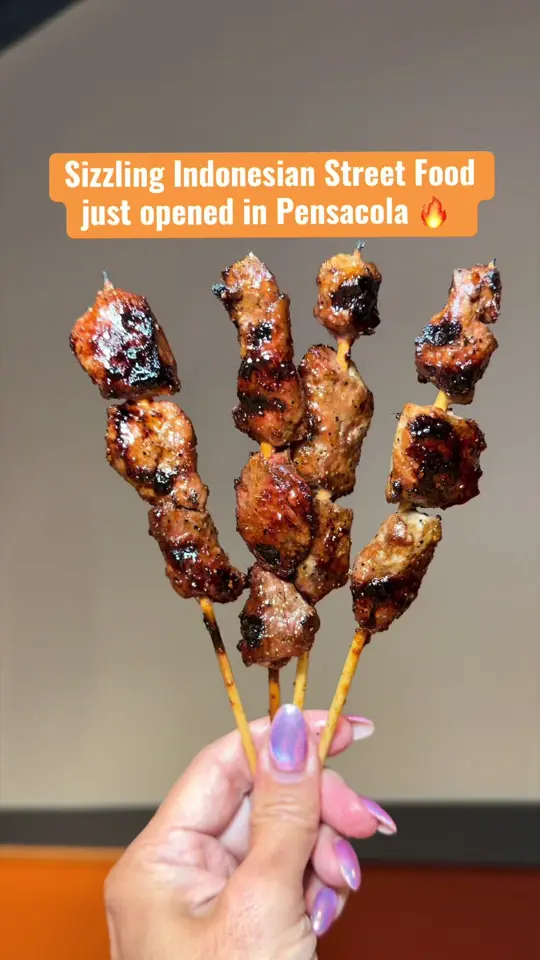 Gourmet Saté House in Pensacola showing food, satay, video by the850foodie on TikTok
