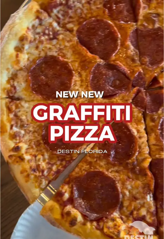 Graffiti Pizza in Pensacola showing pizza, grand opening, video by todoindestin on TikTok