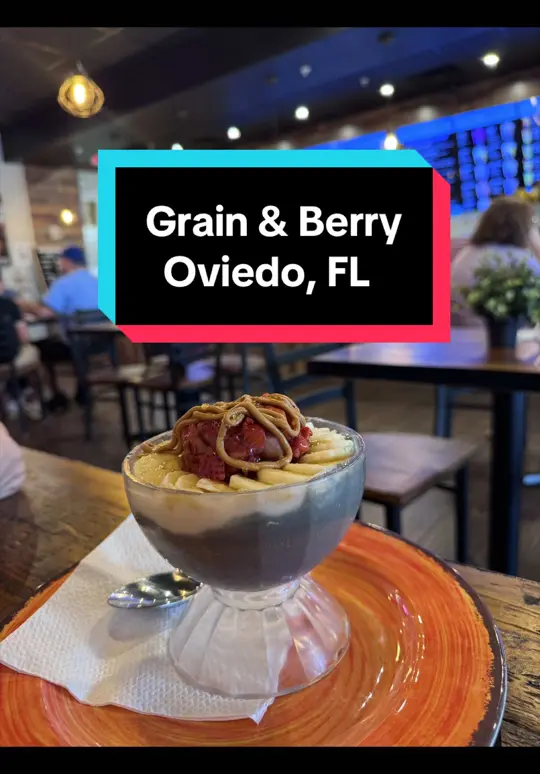 Grain and Berry - New Tampa in Tampa showing visit, menu items, video by milanas_travels on TikTok