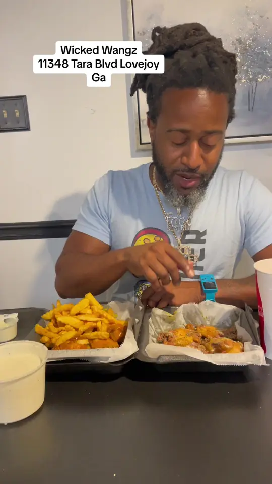 Grand Stand Bar & Grill in Hampton showing chicken wings, ranch dressing, video by therealfoodstalker on TikTok
