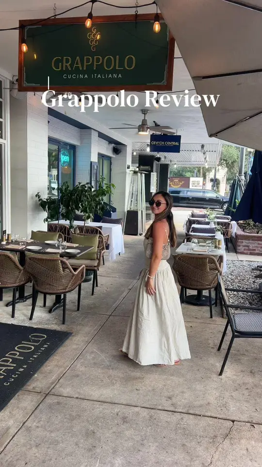 Grappolo Cucina Italiana in Winter Park showing review, caesar salad, bruschetta, risotto, video by lilliannafedewa_ on TikTok