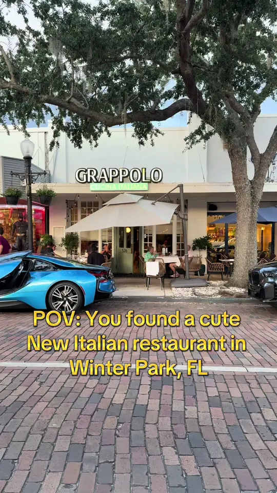 Grappolo Cucina Italiana in Winter Park showing restaurant visit, italian food, pasta, sicily, video by sunshinestateselling on TikTok