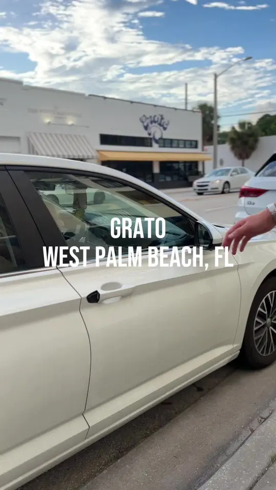 Grato in West Palm Beach showing restaurant visit, pasta, pizza, burrata, video by dining_duos on TikTok
