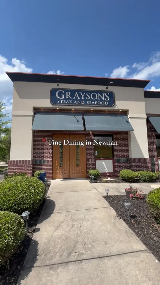 Graysons Steak and Seafood Restaurant in Newnan showing review, visit, atmosphere, date night, video by Grayson's Steak & Seafood on Facebook