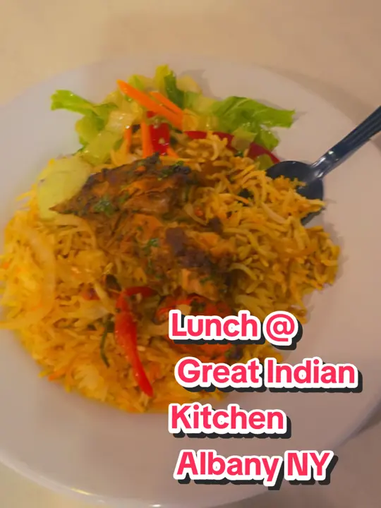 Great Indian Kitchen Restaurant & Bar in Albany showing indian buffet, family outing, video by sparklingstar97 on TikTok